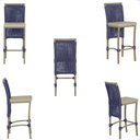 Ver imagem 5 de Mesa Bistrô e 2 Banquetas Roma Fendi Corda Estofado 7 Trama Azul