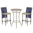 Ver imagem 1 de Mesa Bistrô e 2 Banquetas Roma Fendi Corda Estofado 7 Trama Azul