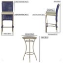 Ver imagem 2 de Mesa Bistrô e 2 Banquetas Roma Fendi Corda Estofado 7 Trama Azul