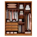 Ver imagem 3 de Guarda Roupa Casal Sevilha 4 Portas 3 Gavetas com Espelho Cinamomo Fendi Fosco - Novo Horizonte