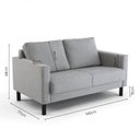 Ver imagem 4 de Sofá 2 Lugares com USB em Linho Antúrio CabeCasa MadeiraOriginals