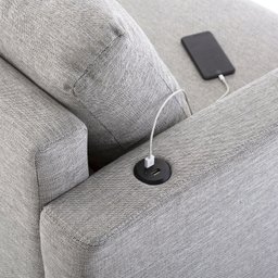 Sofá 2 Lugares com USB em Linho Antúrio CabeCasa MadeiraMadeira - 9