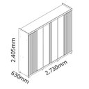 Ver imagem 5 de Guarda Roupa com Espelho 6 Portas Absolut Naturale Off White Ripado - Gelius