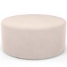 Puff Redondo Orgânico para Living 90cm Lola W01 Suede Bege - Lyam Decor - 1