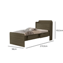 Ver imagem 2 de Cama de Solteiro Tamires com Gavetas Prateleiras e Bau + Colchão D20