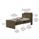 Ver imagem 4 de Cama de Solteiro Tamires com Gavetas Prateleiras e Bau + Colchão D20