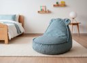 Ver imagem 1 de Puff Infantil Urso Criança com Enchimento de Espuma - Tecido Bouclé Azul