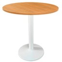 Ver imagem 1 de Mesa Zeta Ferro Branco 75 Cm (alt) Disco Redondo Tampo Mdp Redondo 60 Cm Larg X 2,5 Cm Alt Samba