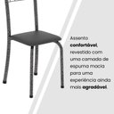 Ver imagem 7 de Conjunto de Mesa Tubular 70cm x 70cm Tampo em MDF com 4 Cadeiras Dany Prata/Preto Liso/Mart