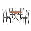 Ver imagem 2 de Conjunto de Mesa Tubular 70cm x 70cm Tampo em MDF com 4 Cadeiras Dany Prata/Preto Liso/Mart