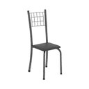 Ver imagem 6 de Conjunto de Mesa Tubular 70cm x 70cm Tampo em MDF com 4 Cadeiras Dany Prata/Preto Liso/Mart