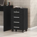 Ver imagem 6 de Kit Mesa para Computador Escritório Home Office com Gaveteiro:preto