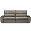 Ver imagem 3 de Sofá Retrátil Reclinável para Sala 3 Lugares 250cm Niels F04 Veludo Marrom Claro - Lyam Decor