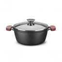 Ver imagem 1 de Caçarola de Ferro Fundido C/ Tampa de Vidro Forno e Fogão 18cm 1,6l Mta 8339