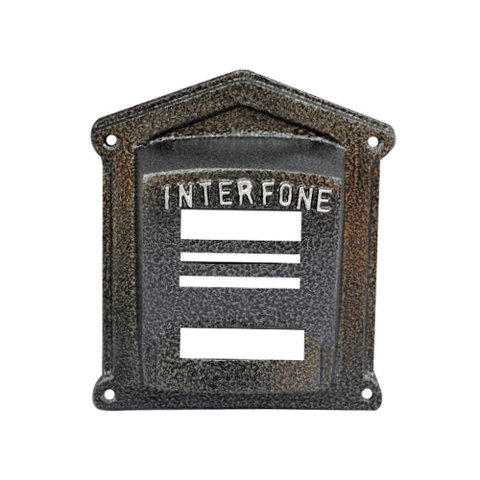 Protetor Interfone Caixa Alumínio Fundido N02prata Craqueado