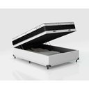 Ver imagem 5 de Cama Box Baú Casal Conforto Sintético Branco + Colchão Casal Conforto Espuma D23 Com EPS 17x138x188