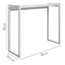 Ver imagem 3 de Aparador Industrial Hall de Entrada Ísis Pés em Aço Decorativo Sala Mesa - Preto/off White