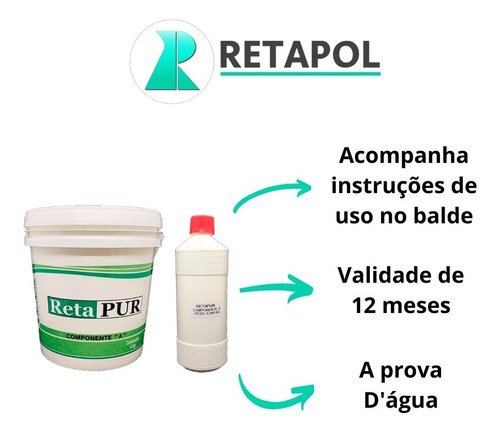 Cola Em Poliuretano Para Grama Sintética Retapur - 1 Balde Retapol - 6
