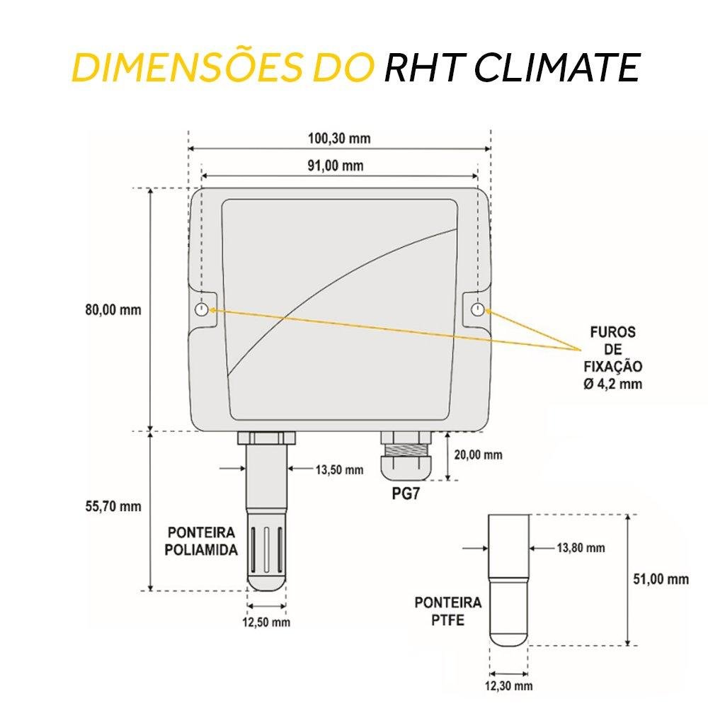 Transmissor de Temperatura e Umidade Rht Climate-wm-485-lcd - 5