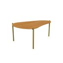 Ver imagem 2 de Mesa de Centro Orgânica 72cm para Sala Dalla Costa 100% Mdf Cor:freijó
