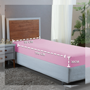 Ver imagem 3 de Lençol Solteiro Aveludado 400 Fios Cama Box e Infantil com Elástico Avulso:rosa