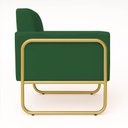 Ver imagem 7 de Poltrona Sala Industrial Alta Tubo Dourado Kit 2 Elisa Suede D03 - D’Rossi