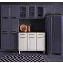Ver imagem 7 de Balcão de Cozinha de Aço com Tampo 3 Portas e 3 Gavetas 105cm Multimóveis Cr20360