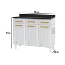 Ver imagem 2 de Balcão de Cozinha de Aço com Tampo 3 Portas e 3 Gavetas 105cm Multimóveis Cr20360