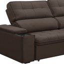 Ver mais imagens de Sofá Retrátil Reclinável para Sala 3 Lugares 250cm Nour F04 Veludo Marrom Escuro - Lyam Decor