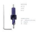 Ver imagem 2 de Escareador 45º Conico com Broca 10x4,5 Altura 10mm Ks