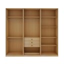 Ver imagem 3 de Guarda Roupa Closet Casal 3 Gavetas Cabideiros MDF Fosco Savana 240cm