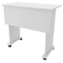 Ver mais imagens de Mesa Escrivaninha Dobrável com Rodízio Branco