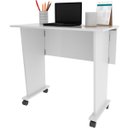 Ver imagem 1 de Mesa Escrivaninha Dobrável com Rodízio Branco