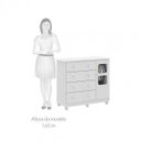 Ver imagem 6 de Quarto de Bebê Cômoda 1 Porta com Janela e Berço 100% MDF Mimo Espresso Móveis Branco Brilho