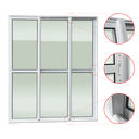 Ver imagem 3 de Porta Correr 3 Folhas Móv.1/3 210 x 120 Elite c/Fecho Autom V.Liso Branco Brimak