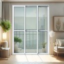 Ver imagem 2 de Porta Correr 3 Folhas Móv.1/3 210 x 120 Elite c/Fecho Autom V.Liso Branco Brimak