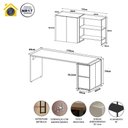 Ver imagem 6 de Escrivaninha 1,7m C/ Balcão Lateral Nicho e Armário Aéreo F5 Cor:cinza