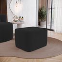Ver imagem 7 de Puff Decorativo Living Yumi Retangular 60cm Bouclê Preto - Desk Design