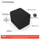 Ver imagem 3 de Puff Decorativo Living Yumi Retangular 60cm Bouclê Preto - Desk Design
