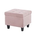 Ver imagem 2 de Kit Recamier Madri 1,40m + 2 Puff Suede Rosa Bebe - Inova Decor Inova Decorações Kit Madri