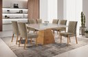 Ver imagem 1 de Sala de Jantar Moderna Base Pirâmide 8 cadeiras 1,50x1,50m - Espanha - Requinte Salas