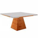 Ver imagem 3 de Sala de Jantar Moderna Base Pirâmide 8 cadeiras 1,50x1,50m - Espanha - Requinte Salas