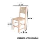 Ver mais imagens de Cadeira de Palha com Assento e Encosto de Palha:sem Pintura