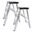 Ver imagem 1 de Escada Pequena 2 Degraus Alumínio Dobravel Vira Banco Portátil