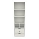 Ver imagem 1 de Armário Colmeia Mirela M34 100% Mdf (closet Lojas Expositor) Vetorial Móvies Branco