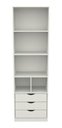 Ver imagem 1 de Armário Colmeia Mirela M34 100% Mdf (closet Lojas Expositor) Vetorial Móvies Branco