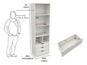 Ver imagem 5 de Armário Colmeia Mirela M34 100% Mdf (closet Lojas Expositor) Vetorial Móvies Branco