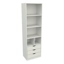 Ver imagem 3 de Armário Colmeia Mirela M34 100% Mdf (closet Lojas Expositor) Vetorial Móvies Branco
