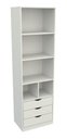 Ver imagem 3 de Armário Colmeia Mirela M34 100% Mdf (closet Lojas Expositor) Vetorial Móvies Branco