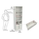 Ver imagem 4 de Armário Colmeia Mirela M34 100% Mdf (closet Lojas Expositor) Vetorial Móvies Branco